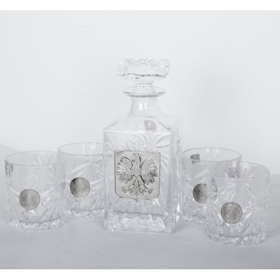 Подарунковий набір келихів для віскі з польським гербом