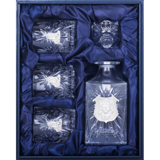 Подарунковий набір для віскі "Срібний лев". 