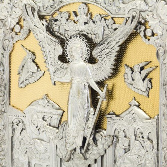 Ікона "Ангел Хранитель" з позолоченим фоном