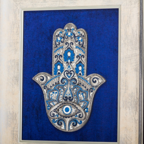 Ікона "Рука Фатіми" (мідь, сріблення, емалі, ювелірне каміння)