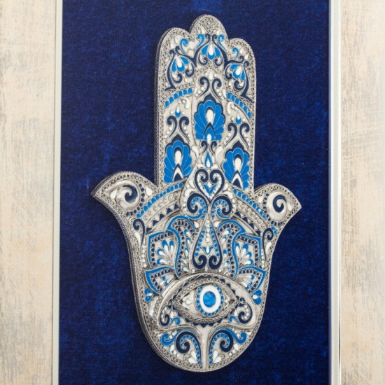 Ікона "Рука Фатіми" (мідь, сріблення, емалі, ювелірне каміння)