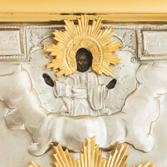 Ікона "Олександр Невський" (метал, сріблення, позолота)