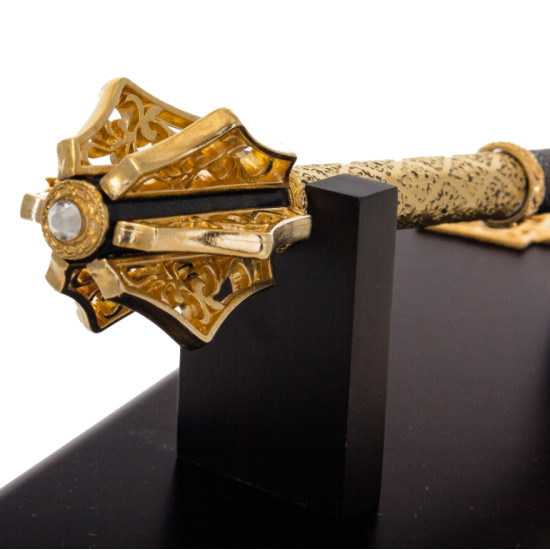 Кабінетний аксесуар "Пернач з Тризубом" з ювелірним декором (метал, позолота)