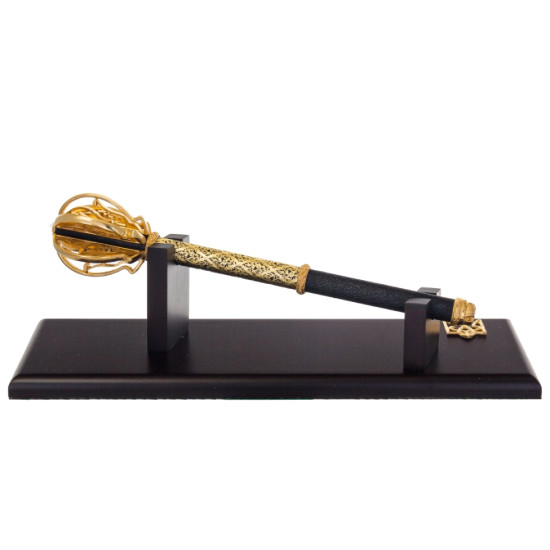 Кабінетний аксесуар "Пернач з Тризубом" з ювелірним декором (метал, позолота)