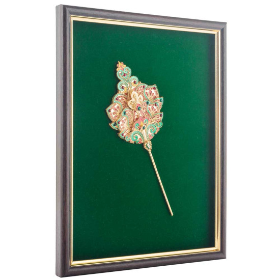 Оберіг "Цвіт папороті" (мідь, позолота, емалі)