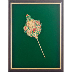 Оберіг "Цвіт папороті" (мідь, позолота, емалі)