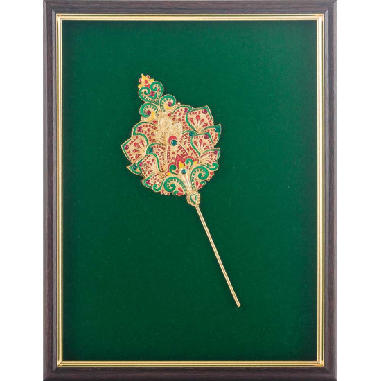 Оберіг "Цвіт папороті" (мідь, позолота, емалі)