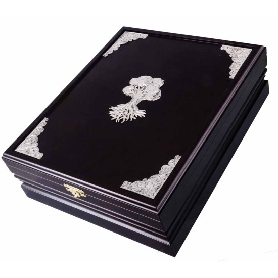 "Сімейна книга" з ювелірним срібним декором з інкрустацією дорогоцінним камінням