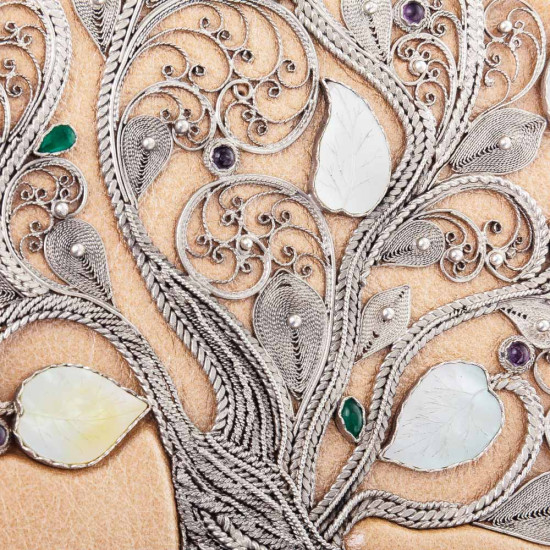 "Сімейна книга" з ювелірним срібним декором з інкрустацією дорогоцінним камінням