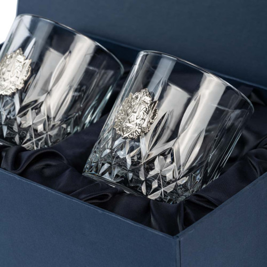 Подарунковий набір келихів для віскі Crystal Origin  "Символ України". 
