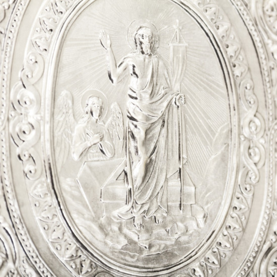 Подарункове видання "Євангеліє" з металевими посрібленими картинами