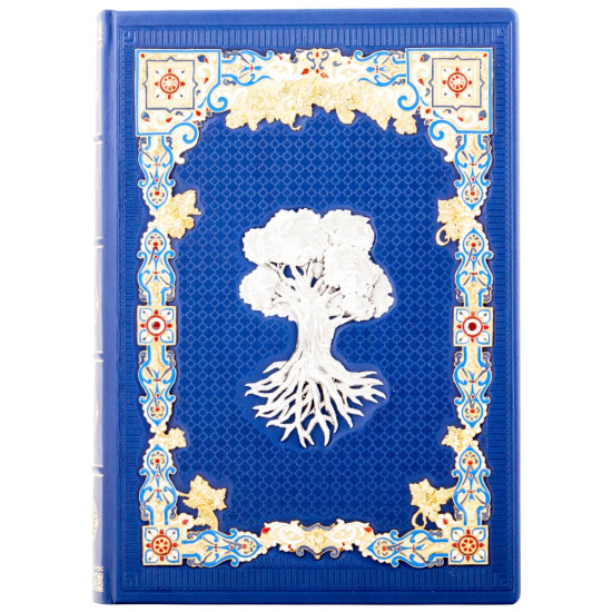 Подарункове видання «Родинна книга» з позолоченим та посрібленим ювелірним декором з земалями