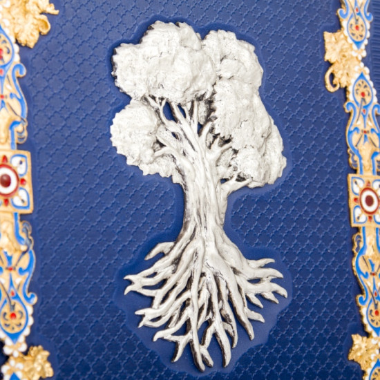 Подарункове видання «Родинна книга» з позолоченим та посрібленим ювелірним декором з земалями