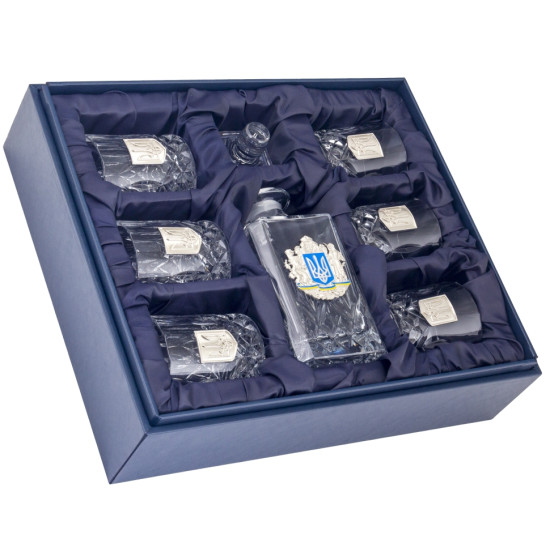 Подарунковий набір для віскі "Срібний тризуб". 
