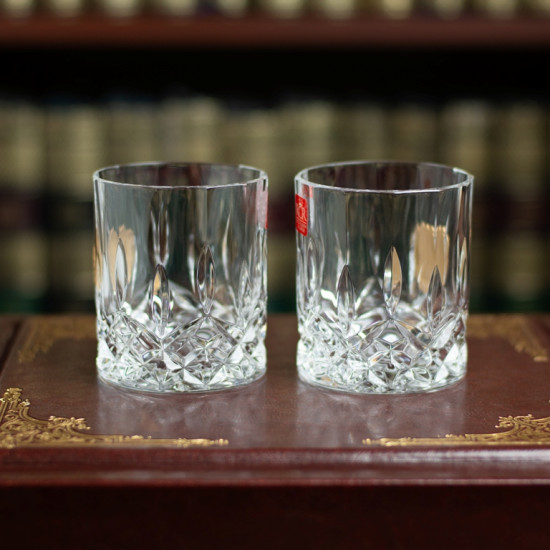 Подарунковий сет келихів для віскі "Мамай, або Перші козаки" (книга + 2 кришталеві келихи з металевим посрібленим та позолоченим декором)