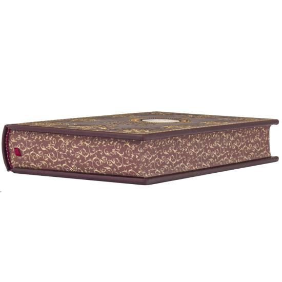 Подарункове видання "Велика книга жіночої мудрості" у шкіряних палітурках з металевою копією медалі із зображенням Афіни Палади