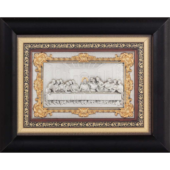 Ікона «Таємна Вечеря» (мідь, сріблення, позолота)