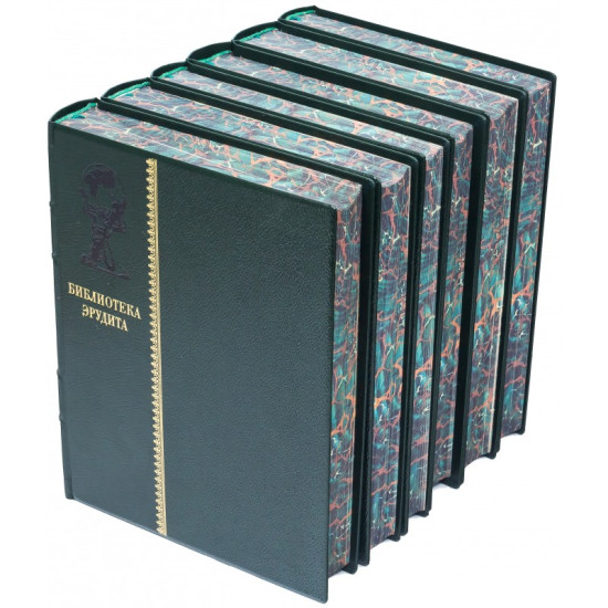 Дитяча бібліотека ерудита у 6 книгах з металевими посрібленими накладками в емалях