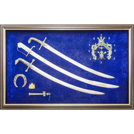 Історичний подарунок з репліками шабелі Івана Мазепи, шаблі кінця XVII-XVIII ст. (Персія) та шаблі XVIII ст. Річ Посполитої