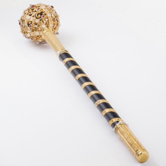 Булава з ювелірним декором та інкрустацією дорогоцінним камінням у подарунковому футлярі