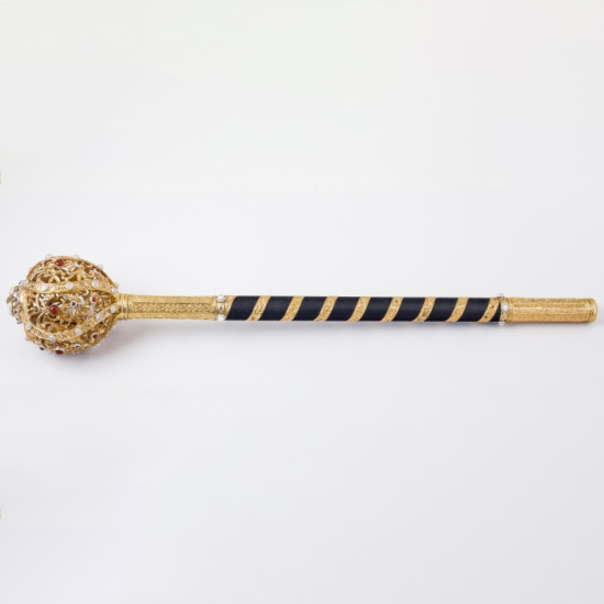 Булава з ювелірним декором та інкрустацією дорогоцінним камінням у подарунковому футлярі