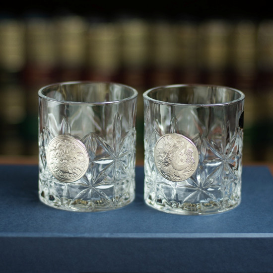 Набір келихів для віскі Crystal Origin "Сріблястий талісман на рік Дракона."