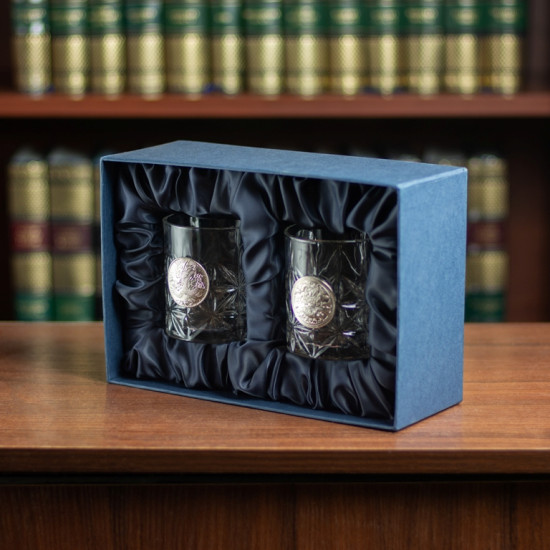 Набір келихів для віскі Crystal Origin "Сріблястий талісман на рік Дракона."