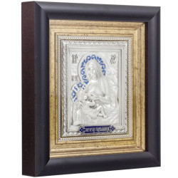 Богоматір «Годувальниця» (метал, сріблення, емалі)