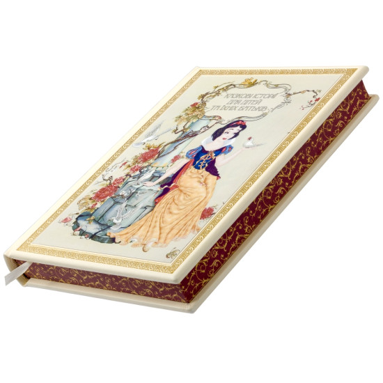 Подарункове видання "Казкові історії для дітей та їхніх батьків" (з іл. Шарля Альберта Берталя, Карла Офтердинген) з декором картиною на полотні