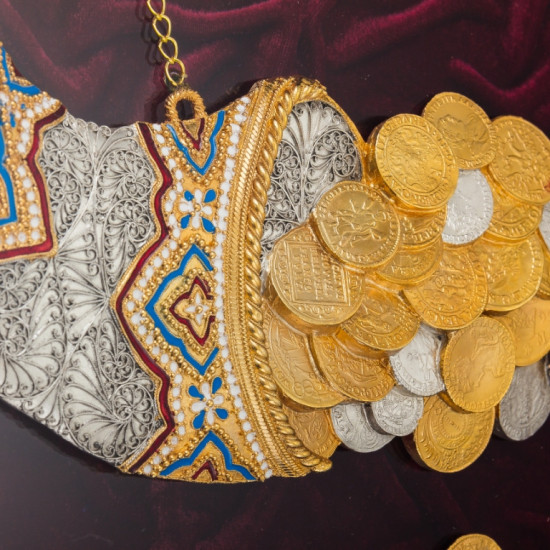  Ювелірна композиція "Ріг достатку" з артефактами минулого». Джерело процвітання (мідь, сріблення, позолота, емалі)