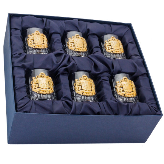 Подарунковий набір келихів для віскі "Тризуб"