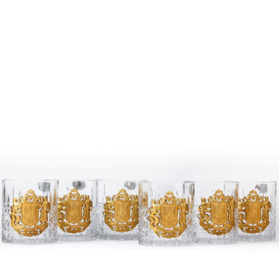 Подарунковий набір келихів для віскі "Тризуб"