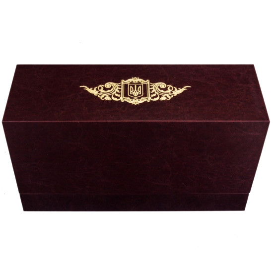 Настільний письмовий набір "Історична Україна" (мармур, метал, позолота, емалі, каміння)