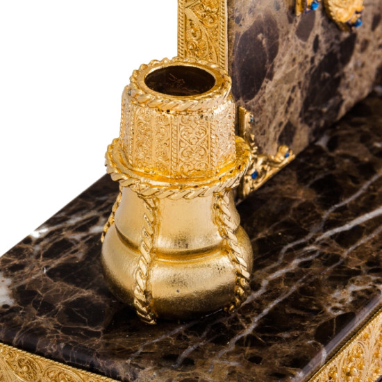 Настільний письмовий набір "Історична Україна" (мармур, метал, позолота, емалі, каміння)