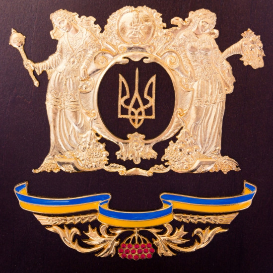 Подарункове видання «Ілюстрована історія України»  Грушевський М.С. з ювелірним декором та інкрустацією дорогоцінним камінням в дерев'яному футлярі