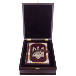 Подарункове видання «Ілюстрована історія України»  Грушевський М.С. з ювелірним декором та інкрустацією дорогоцінним камінням в дерев'яному футлярі