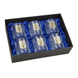 Набір "Тризуб", 6 келихів BOSS CRYSTAL