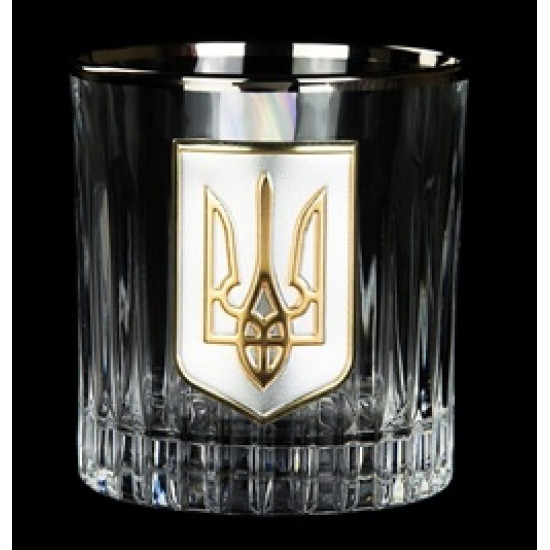 Набір "Тризуб", 6 келихів BOSS CRYSTAL, платина