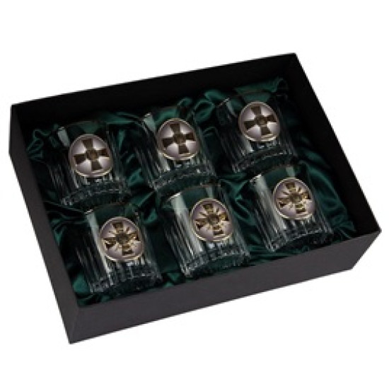 Набір "Генштаб ЗСУ", 6 келихів BOSS CRYSTAL