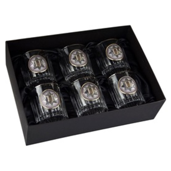 Набір "Національна поліція України", 6 келихів BOSS CRYSTAL