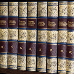 Бібліотека української літератури в 100 томах в дизайнерських шкіряних палітурках 