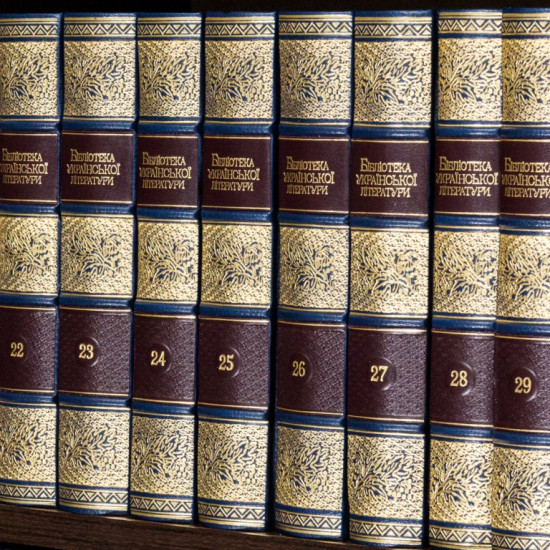 Бібліотека української літератури в 100 томах в дизайнерських шкіряних палітурках 