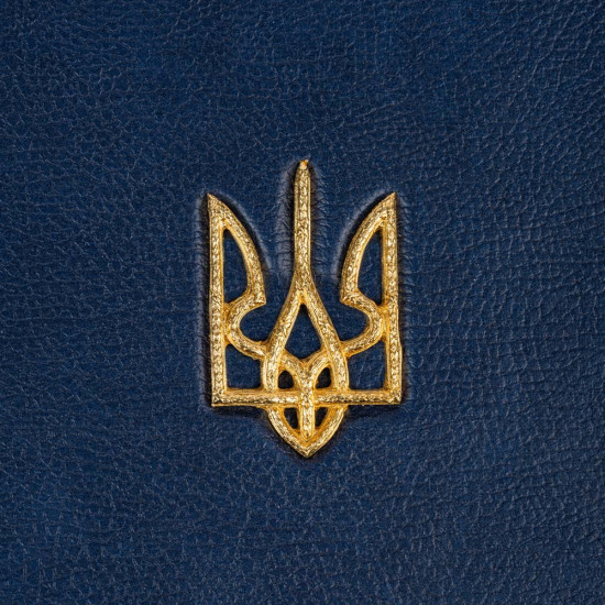 Подарункове видання книги "Конституція України" з металевим позолоченим Тризубом у коробці