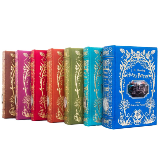 Подарункове видання "Harry Potter"  у 7 томах на англійській мові з металевим посрібленим декором