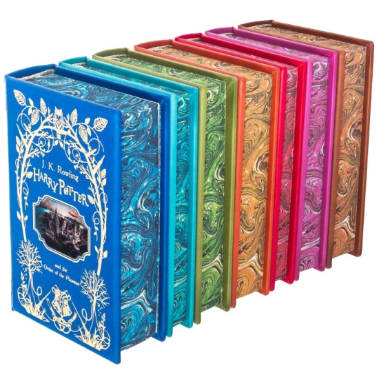 Подарункове видання "Harry Potter"  у 7 томах на англійській мові з металевим посрібленим декором