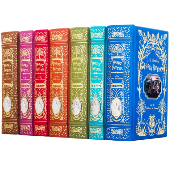 Подарункове видання "Harry Potter"  у 7 томах на англійській мові з металевим посрібленим декором