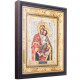 Ікона "Іллінська - Чернігівська Богоматір" з покриттям сріблом і золотом, з інкрустацією дорогоцінним камінням та з емалями
