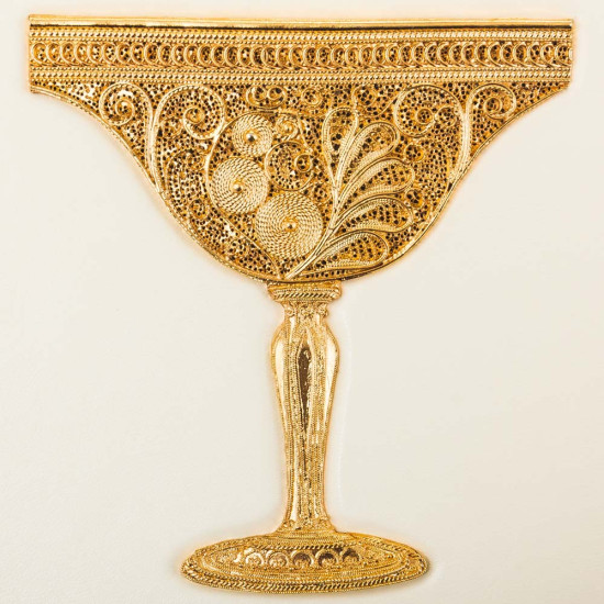 Подарункове видання "Чаша мудрості" (притчі) у білій шкірі з позолоченою сканою чашею