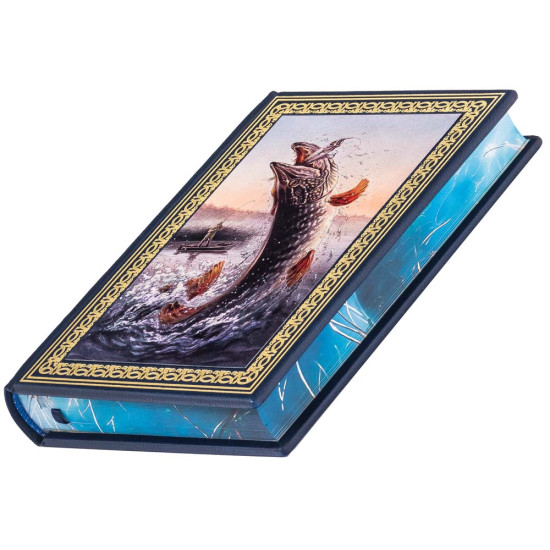 Подарункове видання "Риболовля в стилі "Олд Скул" з декором картиною на металі