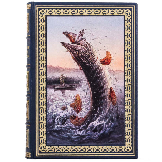 Подарункове видання "Риболовля в стилі "Олд Скул" з декором картиною на металі